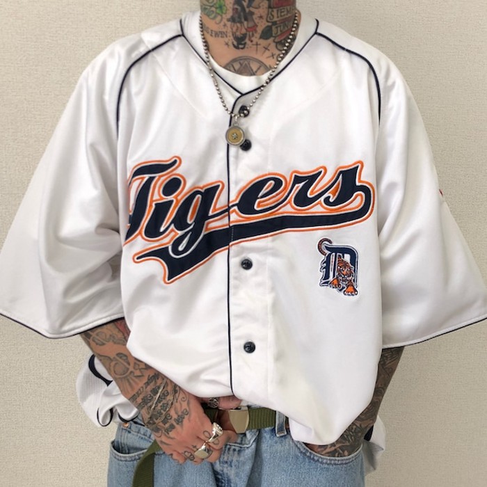 6686. MLB デトロイト・タイガース ベースボールシャツ ゲームシャツ