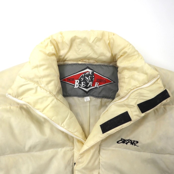 BEAR USA ダウンジャケット M ホワイト ナイロン ビッグサイズ