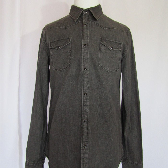 00's Acne Black Denim Western Shirt | Vintage.City 빈티지숍, 빈티지 코디 정보