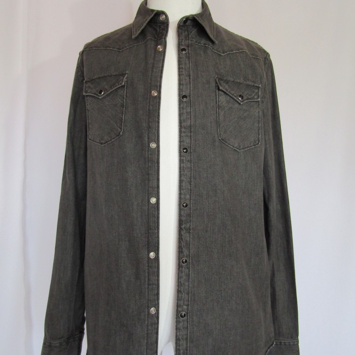 00's Acne Black Denim Western Shirt | Vintage.City Vintage Shops, Vintage Fashion Trends