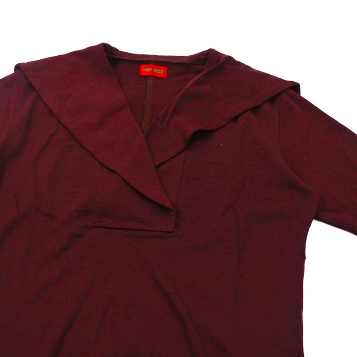KENZO セーラーカラーニットセーター M ブラウン ウール オールド | Vintage.City 古着屋、古着コーデ情報を発信