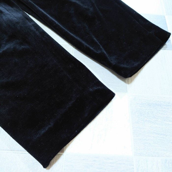 La Noche ベロア イージー パンツ ブラック M 日本製 | Vintage.City 古着屋、古着コーデ情報を発信