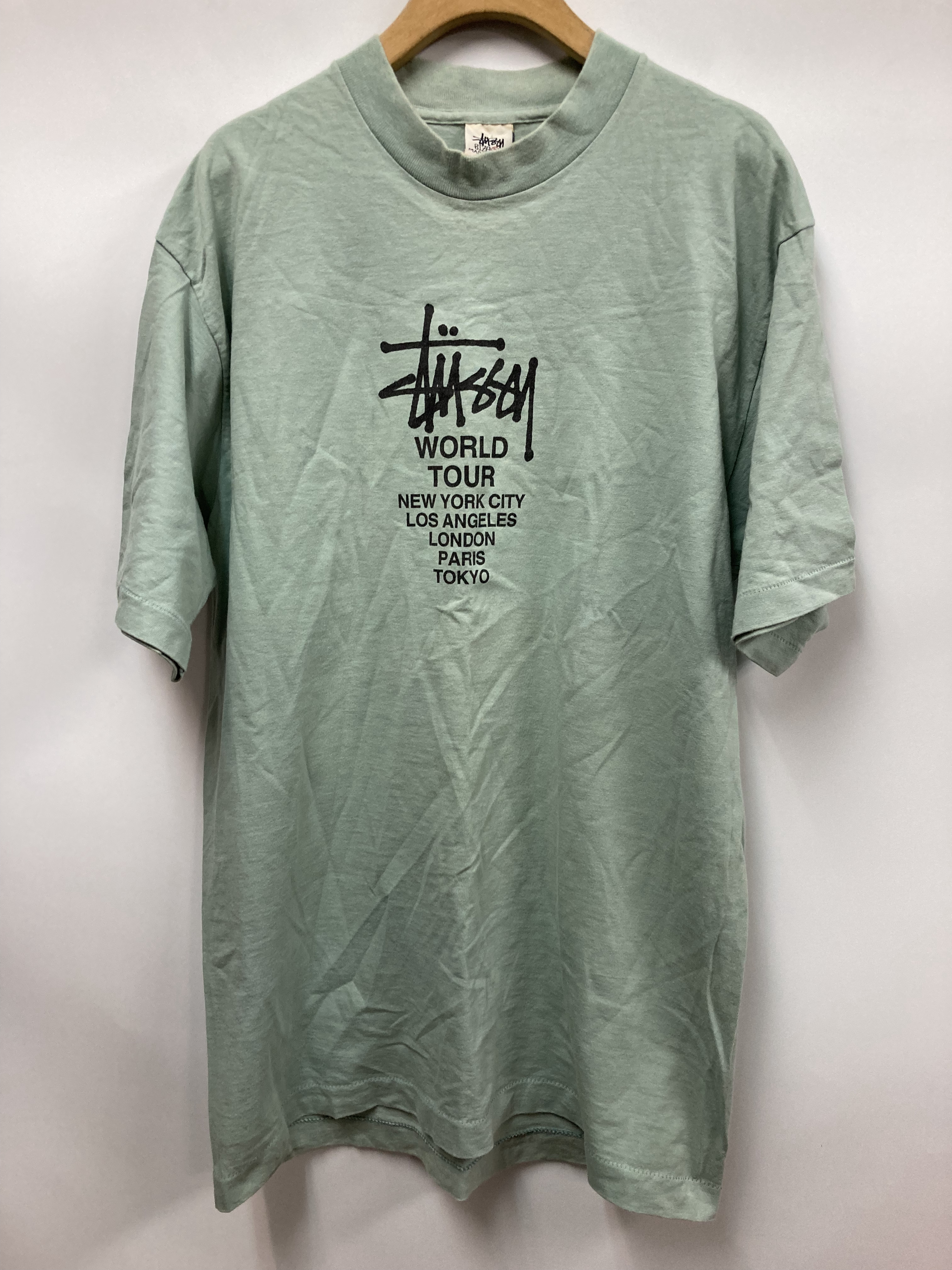 直販正規  白タグ tour tシャツ　world STUSSY Tシャツ/カットソー(半袖/袖なし)