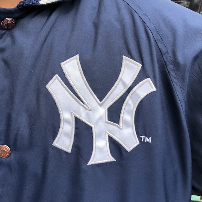 MLB ニューヨークヤンキース 中綿ナイロンジャケット ラインリブスタジャン | Vintage.City 古着屋、古着コーデ情報を発信