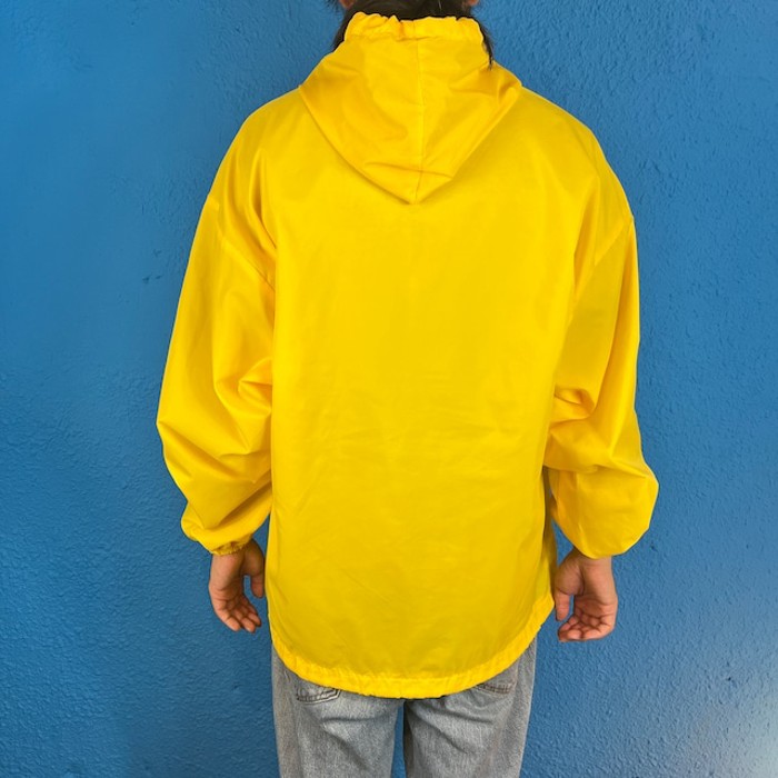 90s Yellow Nylon Anorak Hoodie | Vintage.City 古着屋、古着コーデ情報を発信