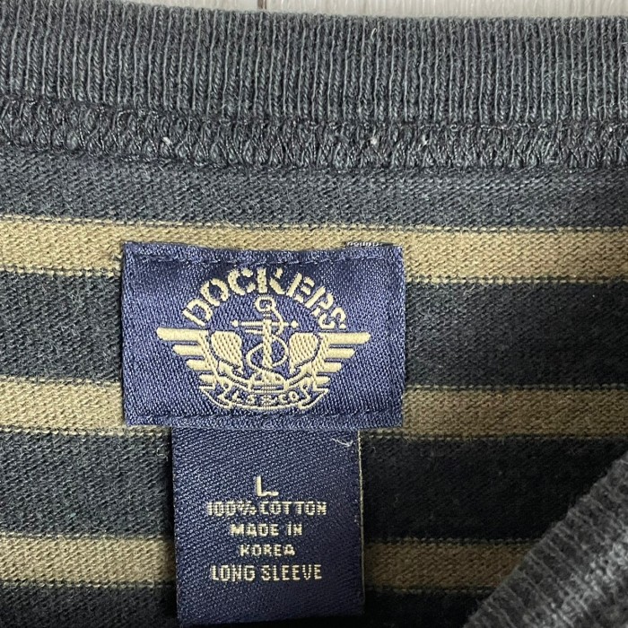 DOCKERS 90s old ボーダー柄 カットソー 長袖 ロンT | Vintage.City 古着屋、古着コーデ情報を発信