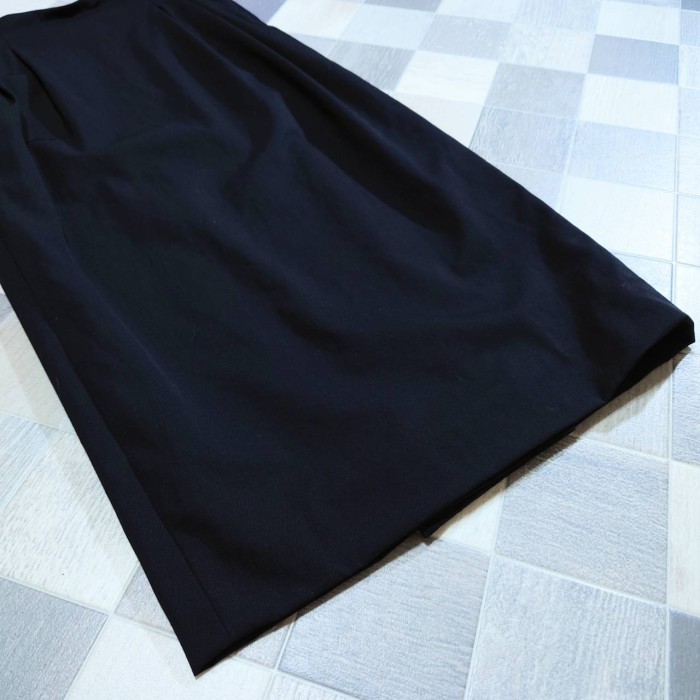 ISSEY MIYAKE ウール ツータック ロング スカート ブラック M | Vintage.City 古着屋、古着コーデ情報を発信