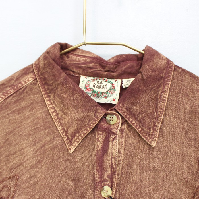 USA VINTAGE EMBROIDERY DESIGN OVER SHIRT/アメリカ古着刺繍デザインオーバーシャツ | Vintage.City 빈티지숍, 빈티지 코디 정보