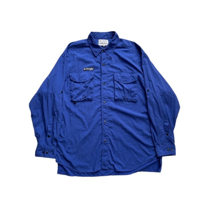 90s Columbia nylon shirt / blue | Vintage.City Vintage Shops, Vintage Fashion Trends