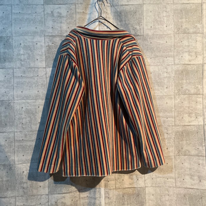 80s design stripe jaket | Vintage.City 古着屋、古着コーデ情報を発信