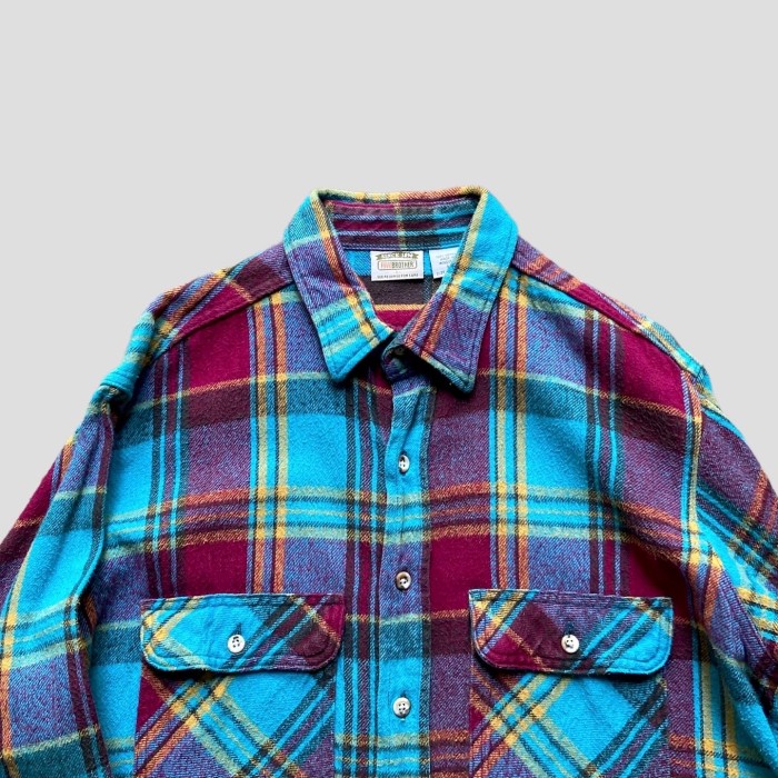 90’s FIVE BROTHER Heavy Flannel Shirt | Vintage.City Vintage Shops, Vintage Fashion Trends