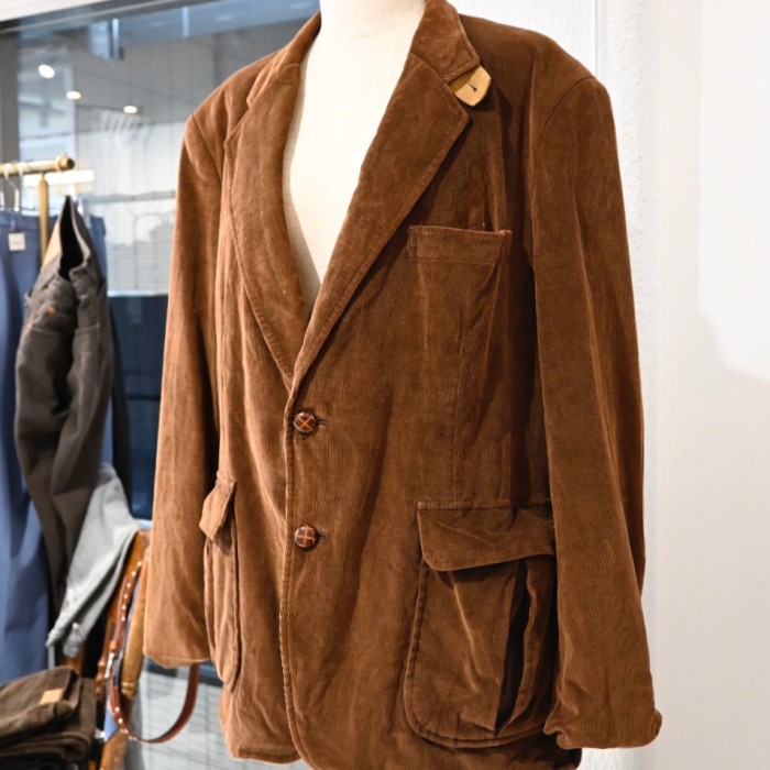 corduroy tailored jacket | Vintage.City 古着屋、古着コーデ情報を発信