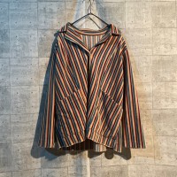 80s design stripe jaket | Vintage.City 빈티지숍, 빈티지 코디 정보