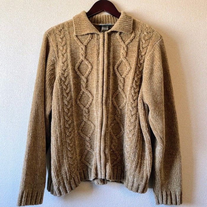 90s Zip up cable knit cardigan | Vintage.City Vintage Shops, Vintage Fashion Trends
