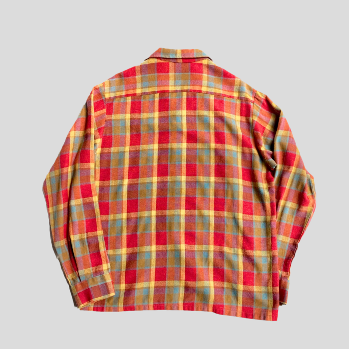 60’s BRENT Open Collar Check Shirt | Vintage.City 빈티지숍, 빈티지 코디 정보