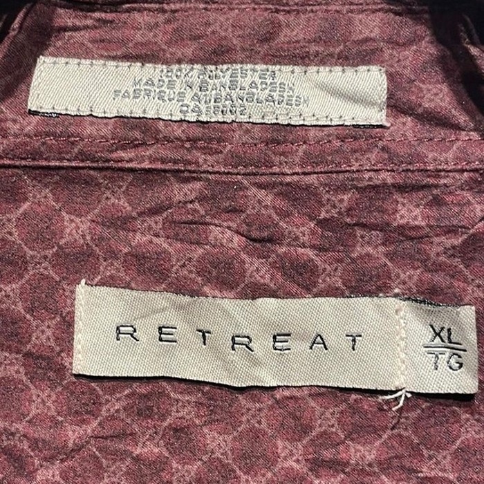 “RETREAT” L/S Pattern Fake Suede Shirt | Vintage.City 古着屋、古着コーデ情報を発信