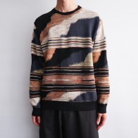 random color art knit black | Vintage.City 古着屋、古着コーデ情報を発信