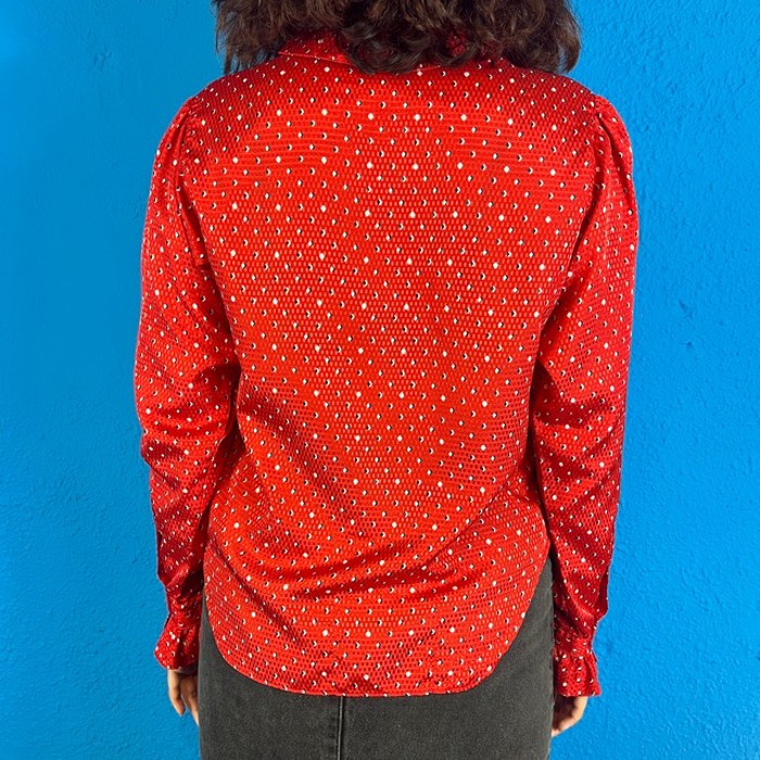 70-80s Dot Frill Collar blouse | Vintage.City 古着屋、古着コーデ情報を発信