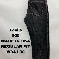 505 Levi’s USA製　90s ブラックデニムW34 L30 | Vintage.City ヴィンテージ 古着