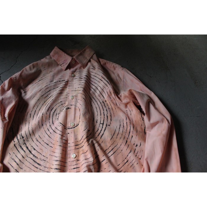 00's circular design L/S shirt | Vintage.City 古着屋、古着コーデ情報を発信