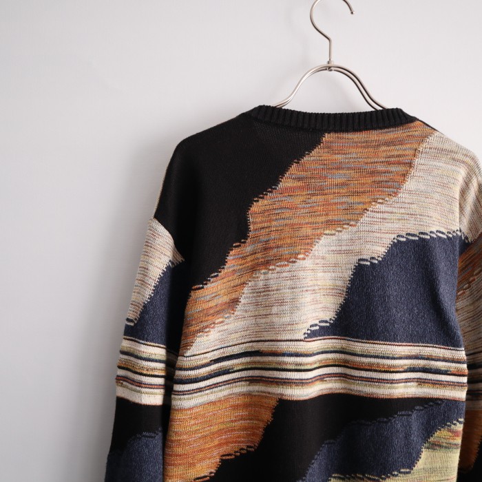 random color art knit black | Vintage.City 古着屋、古着コーデ情報を発信
