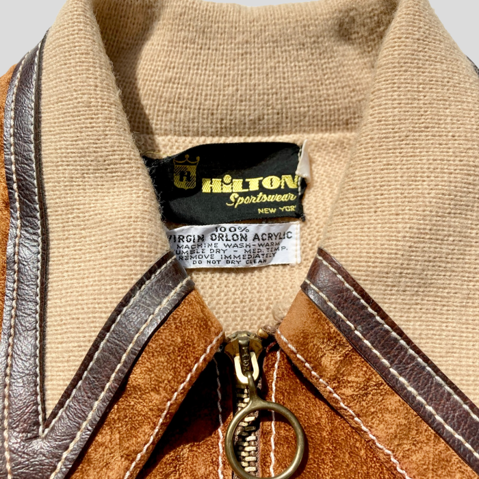 70’s HILTON Leather × Knit Western Shirt | Vintage.City 빈티지숍, 빈티지 코디 정보