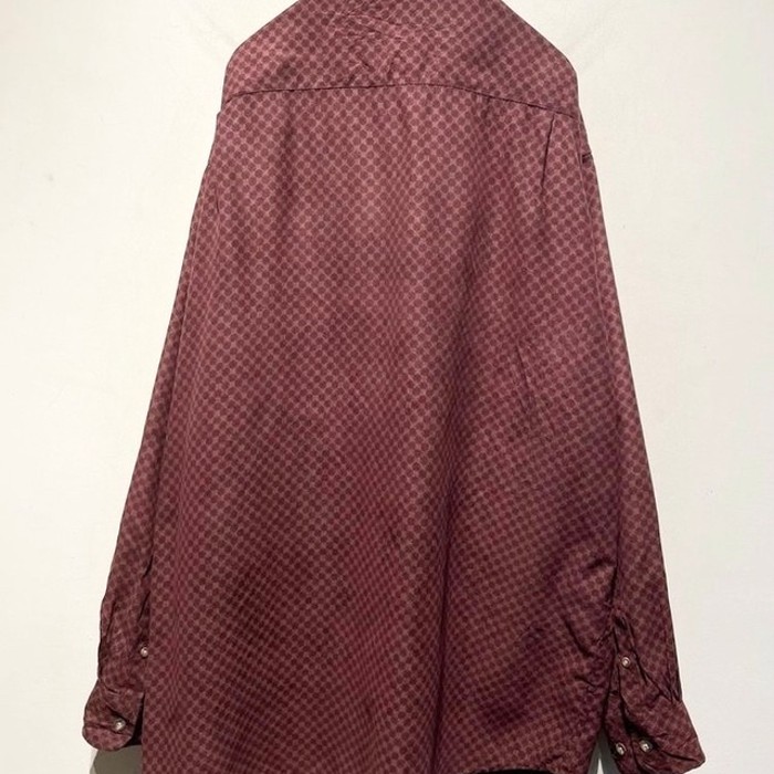 “RETREAT” L/S Pattern Fake Suede Shirt | Vintage.City 古着屋、古着コーデ情報を発信