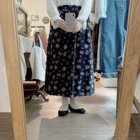 used flower corduroy skirt | Vintage.City ヴィンテージ 古着