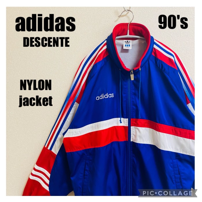 90’s adidas Full Zip nylon jacket M ナイロン