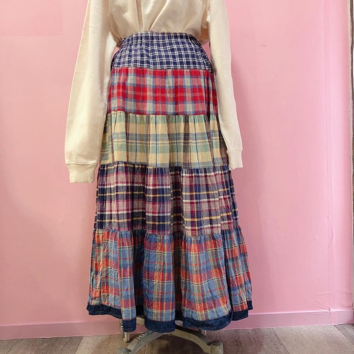 vintage check pattern skirt | Vintage.City 빈티지숍, 빈티지 코디 정보