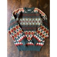 knit sweater 総柄ニットセーター メンズL | Vintage.City ヴィンテージ 古着