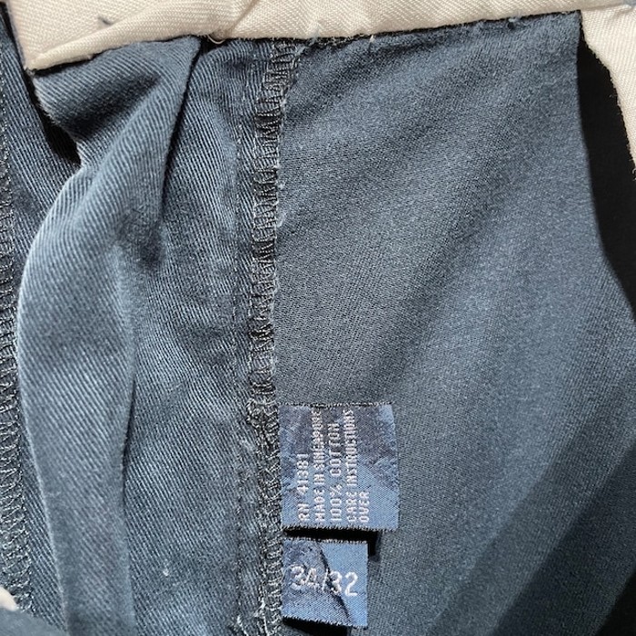 “Ralph Lauren” 2Tuck Chino Trousers NAVY | Vintage.City 빈티지숍, 빈티지 코디 정보