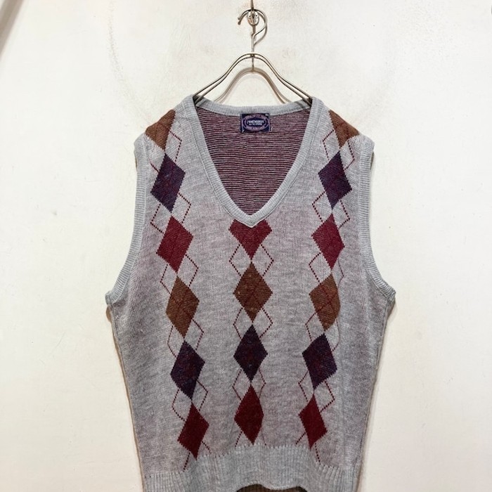 “DIMENSION” Acrylic Knit Vest | Vintage.City 빈티지숍, 빈티지 코디 정보