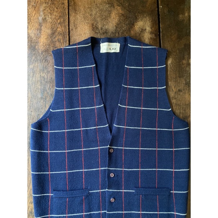 knit vest / ニットベスト メンズL 青 | Vintage.City 古着屋、古着コーデ情報を発信