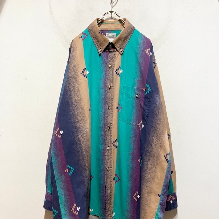 “EXPRESS RIDER” L/S Pattern Shirt | Vintage.City ヴィンテージ 古着