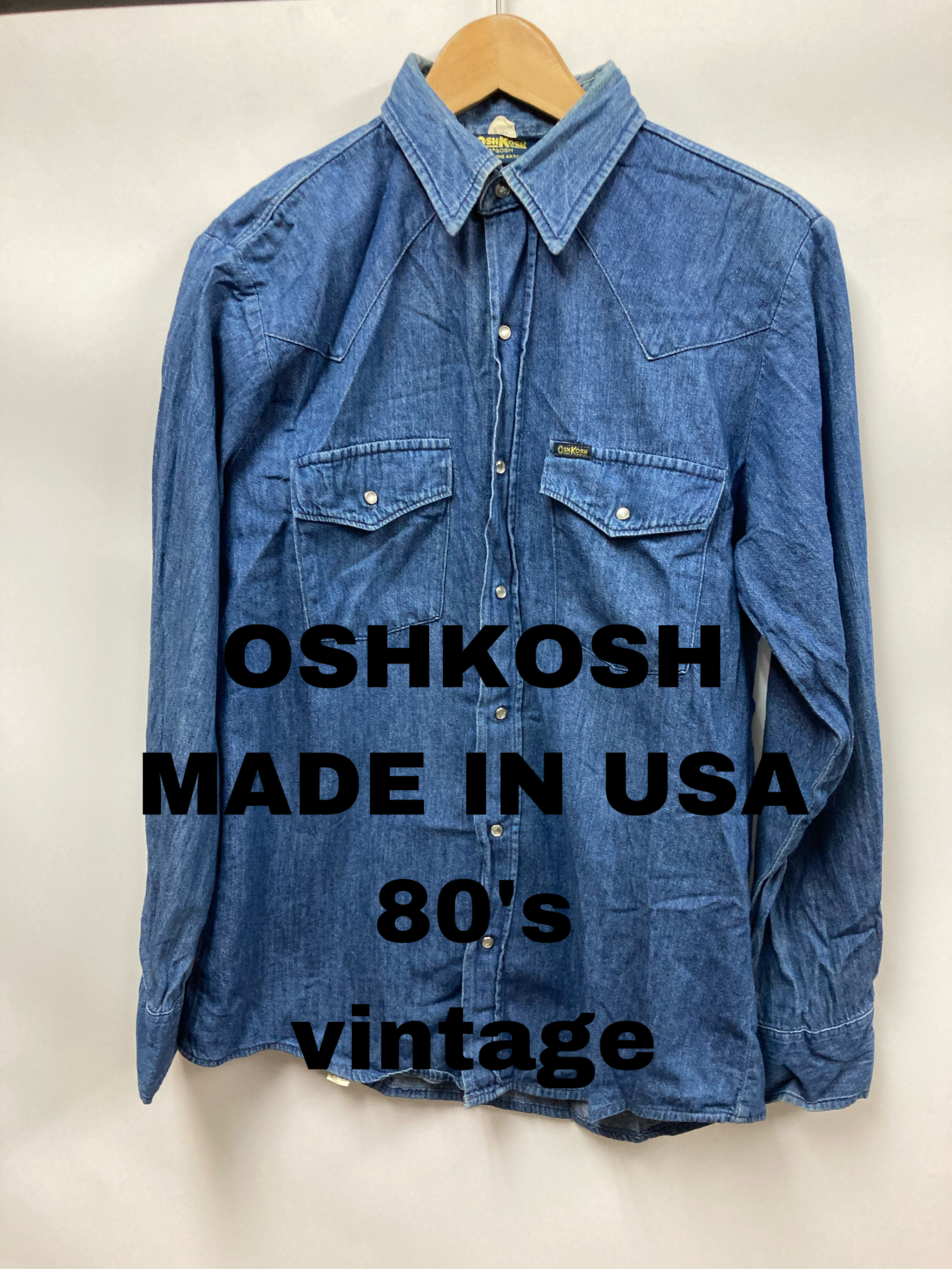 USA製OSHKOSH 'sブルーデニムシャツ   Vintage.City