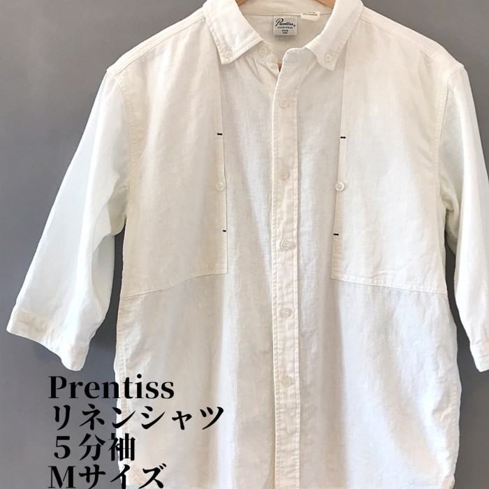 Prentiss プレンティス リネンシャツ ５分袖 Mサイズ | Vintage.City 古着屋、古着コーデ情報を発信