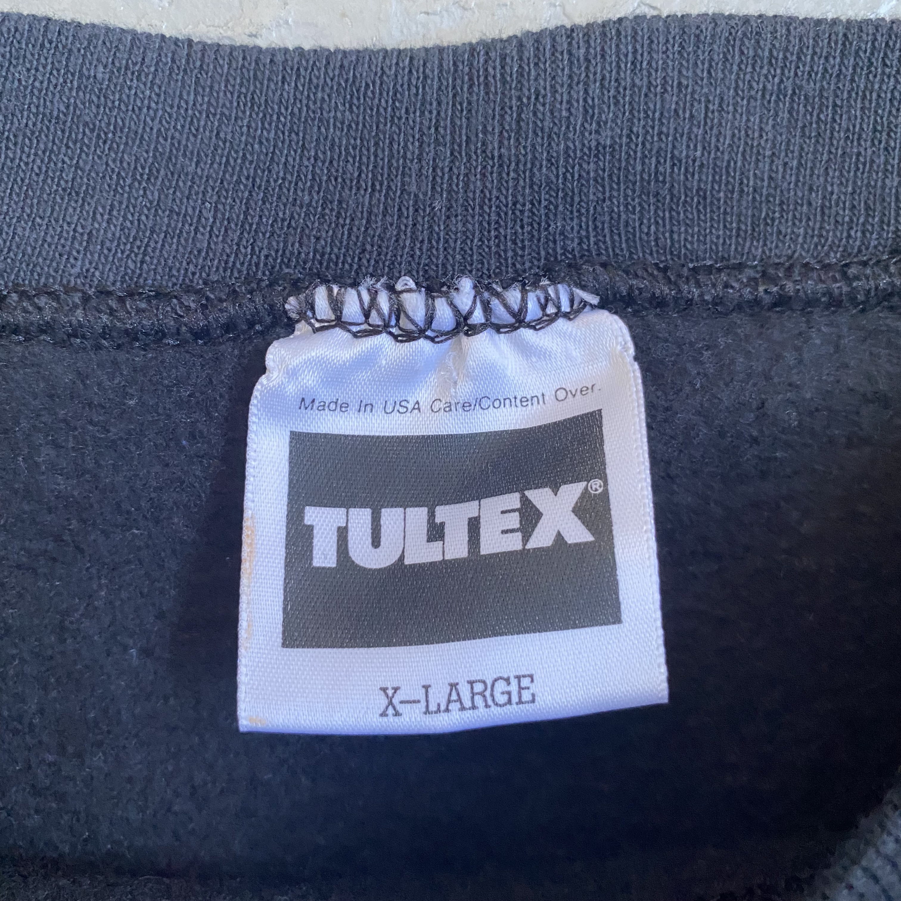 90s TULTEX スウェット USA製 ブラック XL アニマルプリント | Vintage 