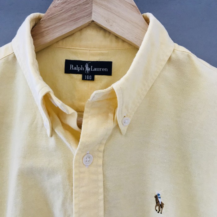 ラルフローレン オックスフォード ボタンダウンシャツ 黄 160cm | Vintage.City 古着屋、古着コーデ情報を発信