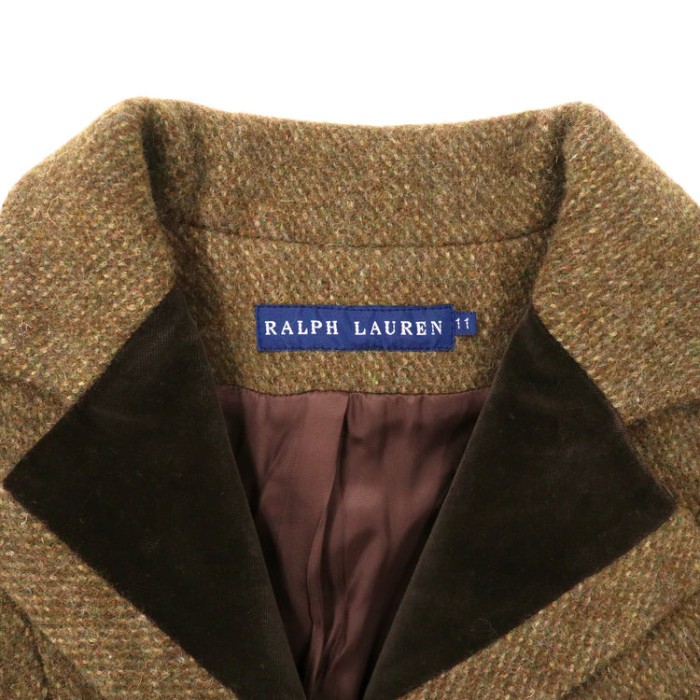 RALPH LAUREN ツイードジャケット 11 ブラウン ウール 刺繍 | Vintage.City 古着屋、古着コーデ情報を発信
