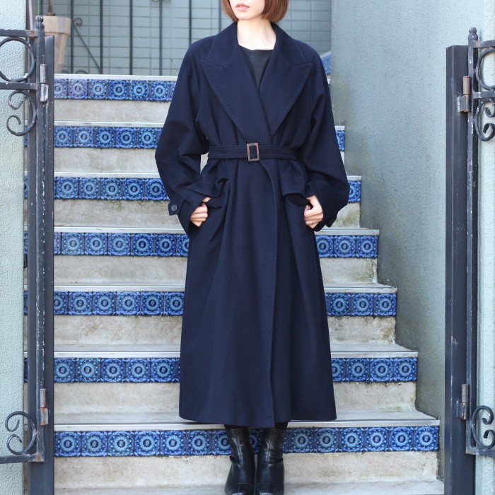もこのお洋服極美品ꕥマックスマーラ　ロングコート　クチートアマーノ　ダブルブレスト　40 L