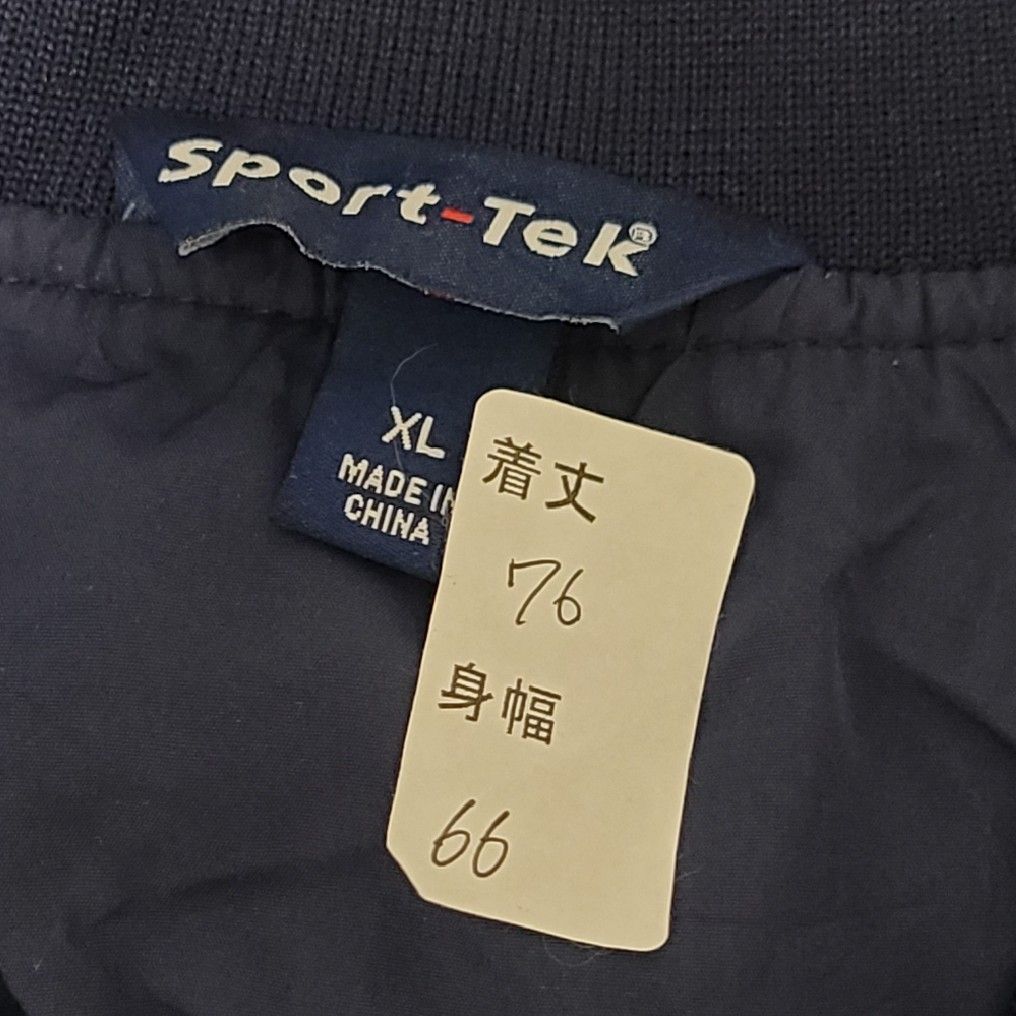 sport-tekナイロンジャケット プルオーバー  刺繍ロゴ ネイビーXL