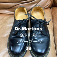 Dr.Martens 3ホール　ラバーブーツ　黒　38 | Vintage.City ヴィンテージ 古着