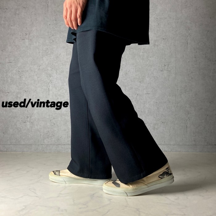 90s~ センタープレス ブラック フレアパンツ ベルボトム | Vintage.City