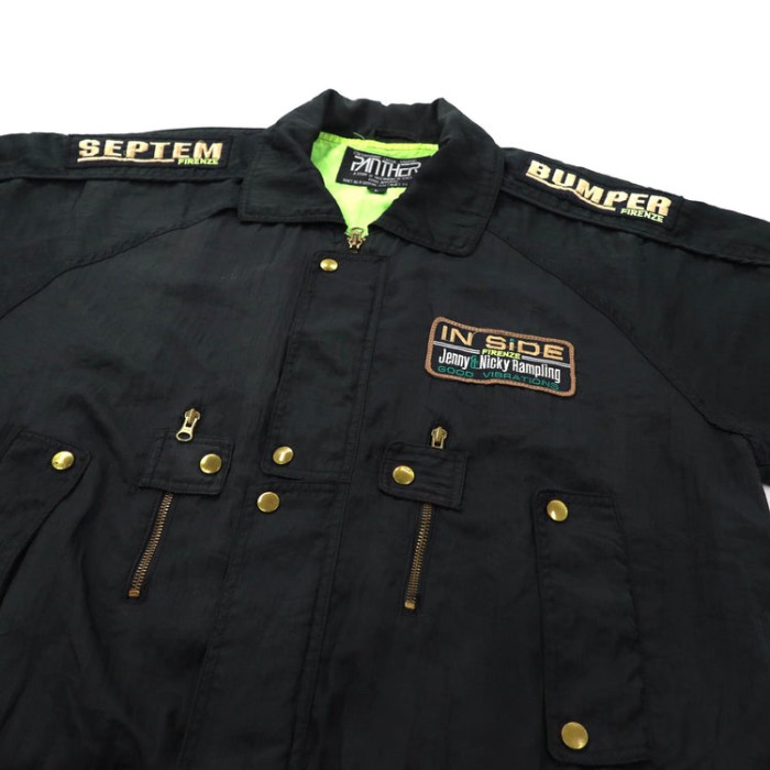 PANTHER ボンバージャケット L ブラック ナイロン 90年代 | Vintage.City 古着屋、古着コーデ情報を発信