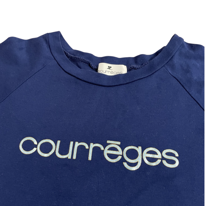 Courreges Front Logo Tee Blue | Vintage.City Vintage Shops, Vintage Fashion Trends