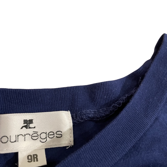 Courreges Front Logo Tee Blue | Vintage.City 古着屋、古着コーデ情報を発信