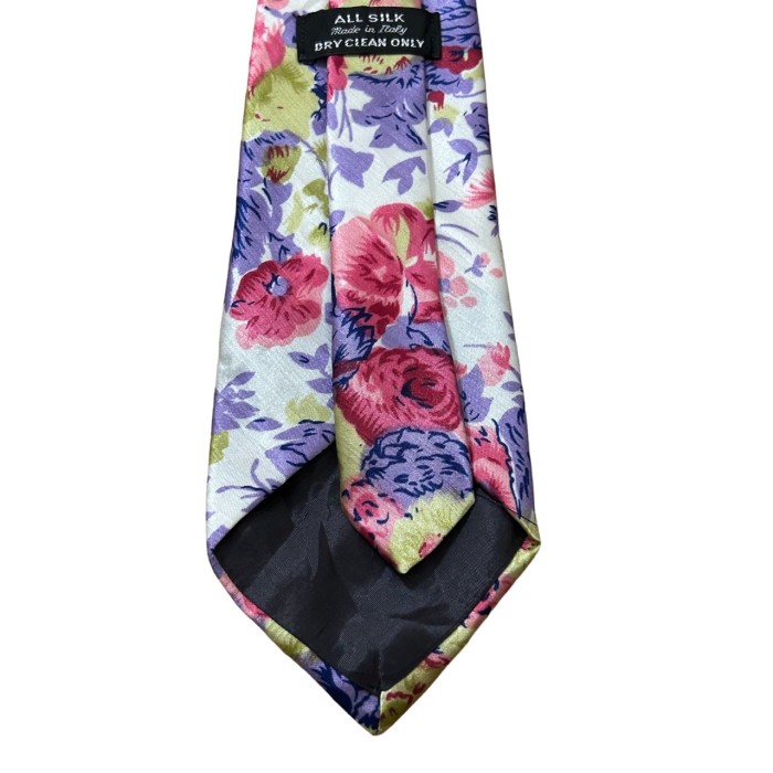 花柄 イタリア製 シルク ネクタイ