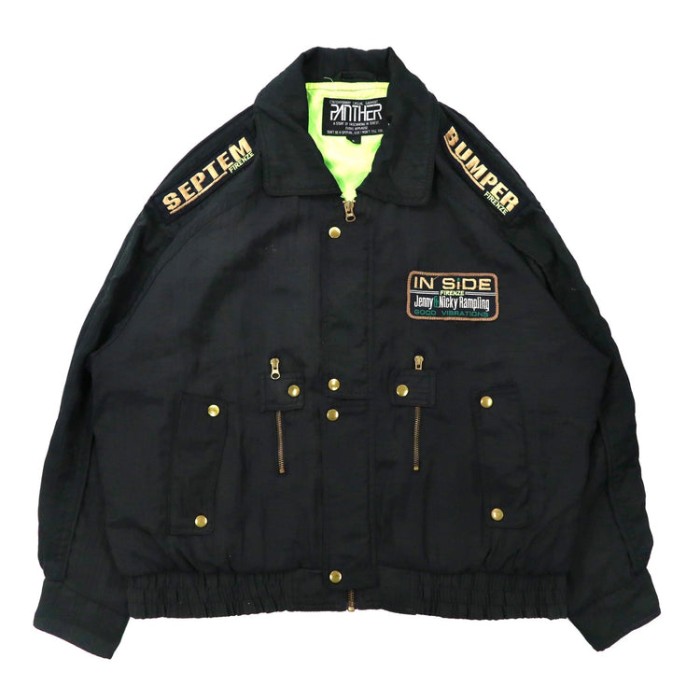 PANTHER ボンバージャケット L ブラック ナイロン 90年代 | Vintage.City 古着屋、古着コーデ情報を発信