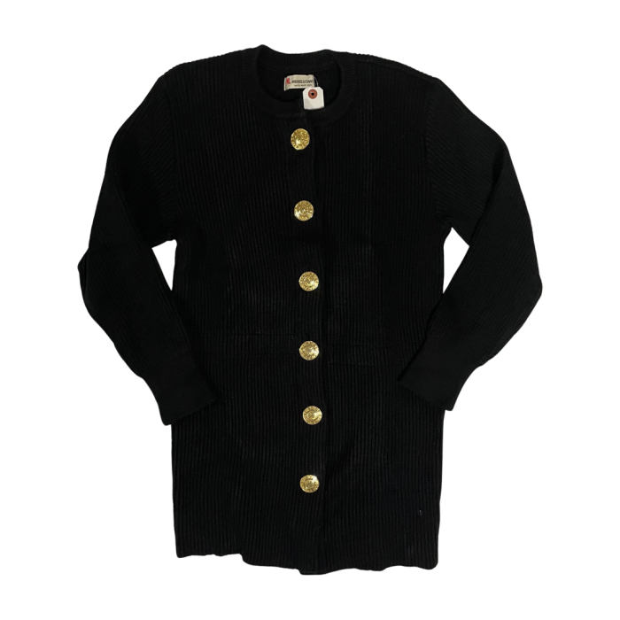 Andre Luciano Knit Cardigan Black/Gold | Vintage.City